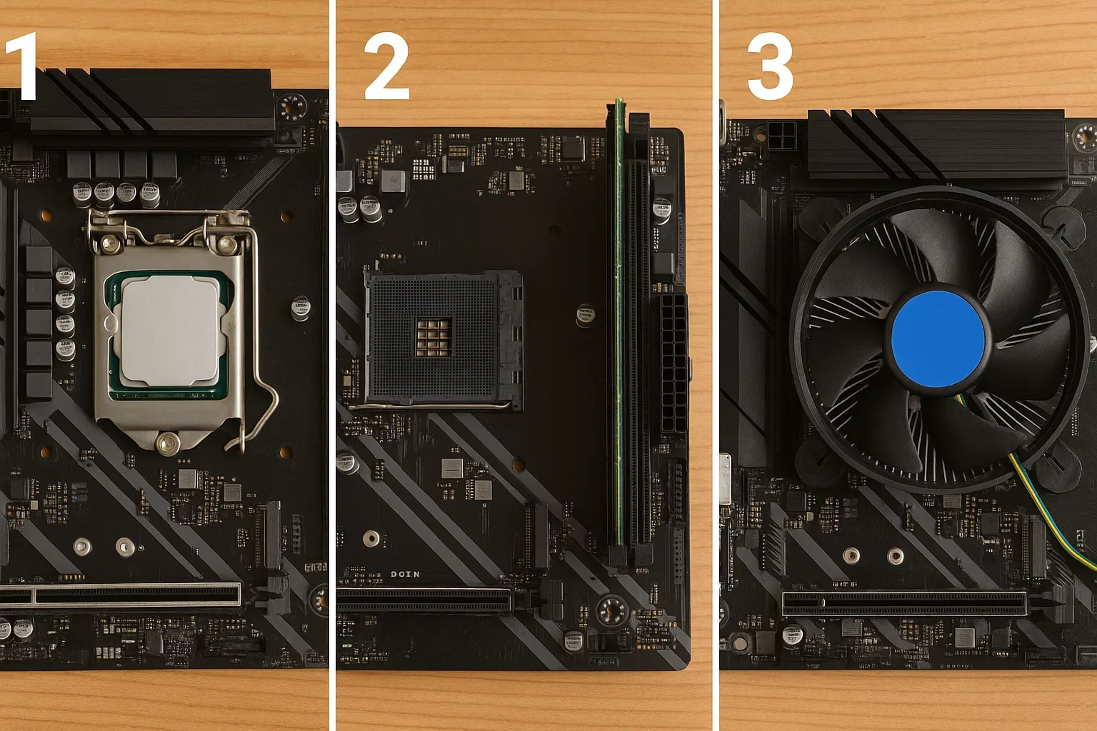 Primi step assemblaggio PC gaming CPU RAM Cooler